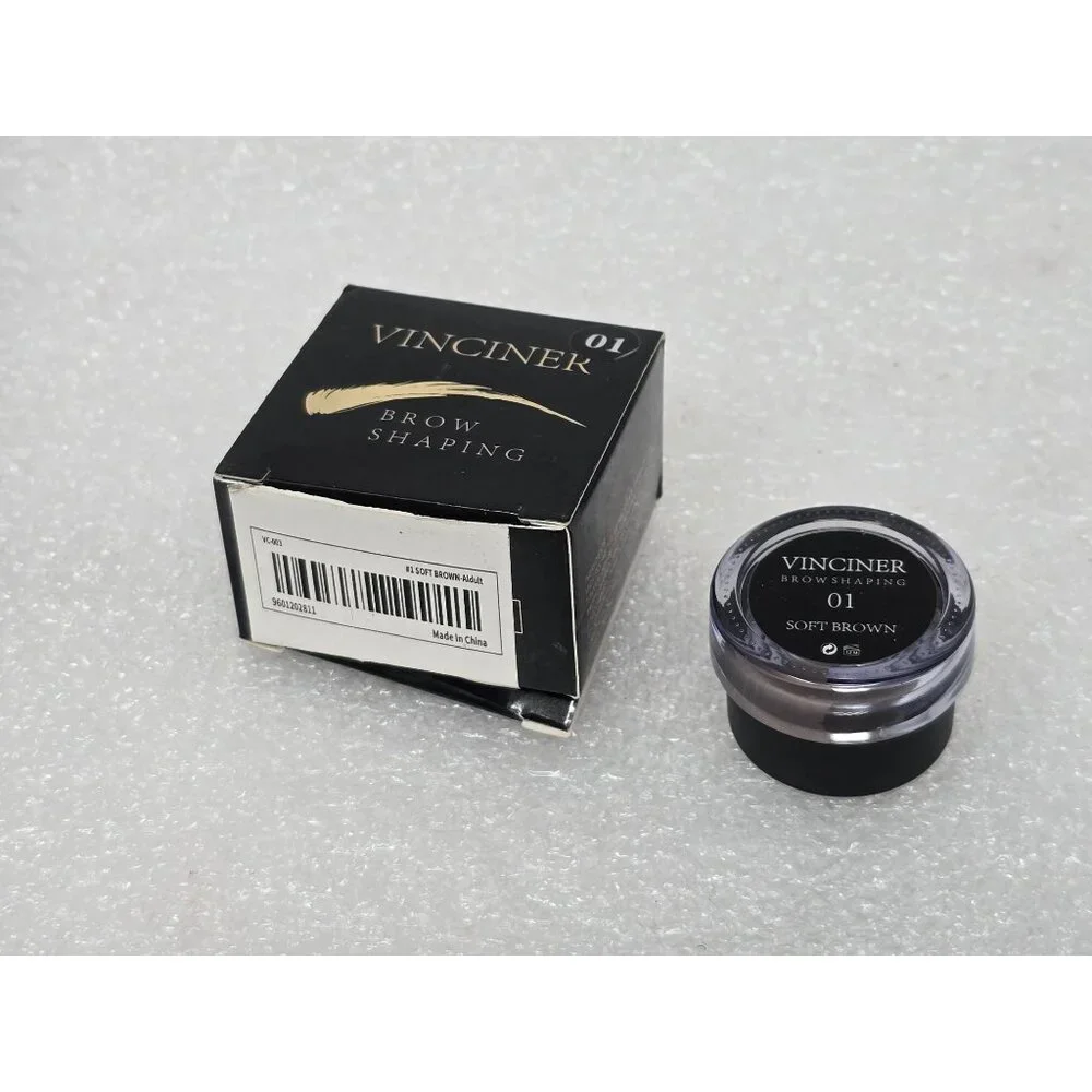 Vinciner Brow Shaping Kit 01 Soft Brown Includes Brush & Eyebrow Pomade